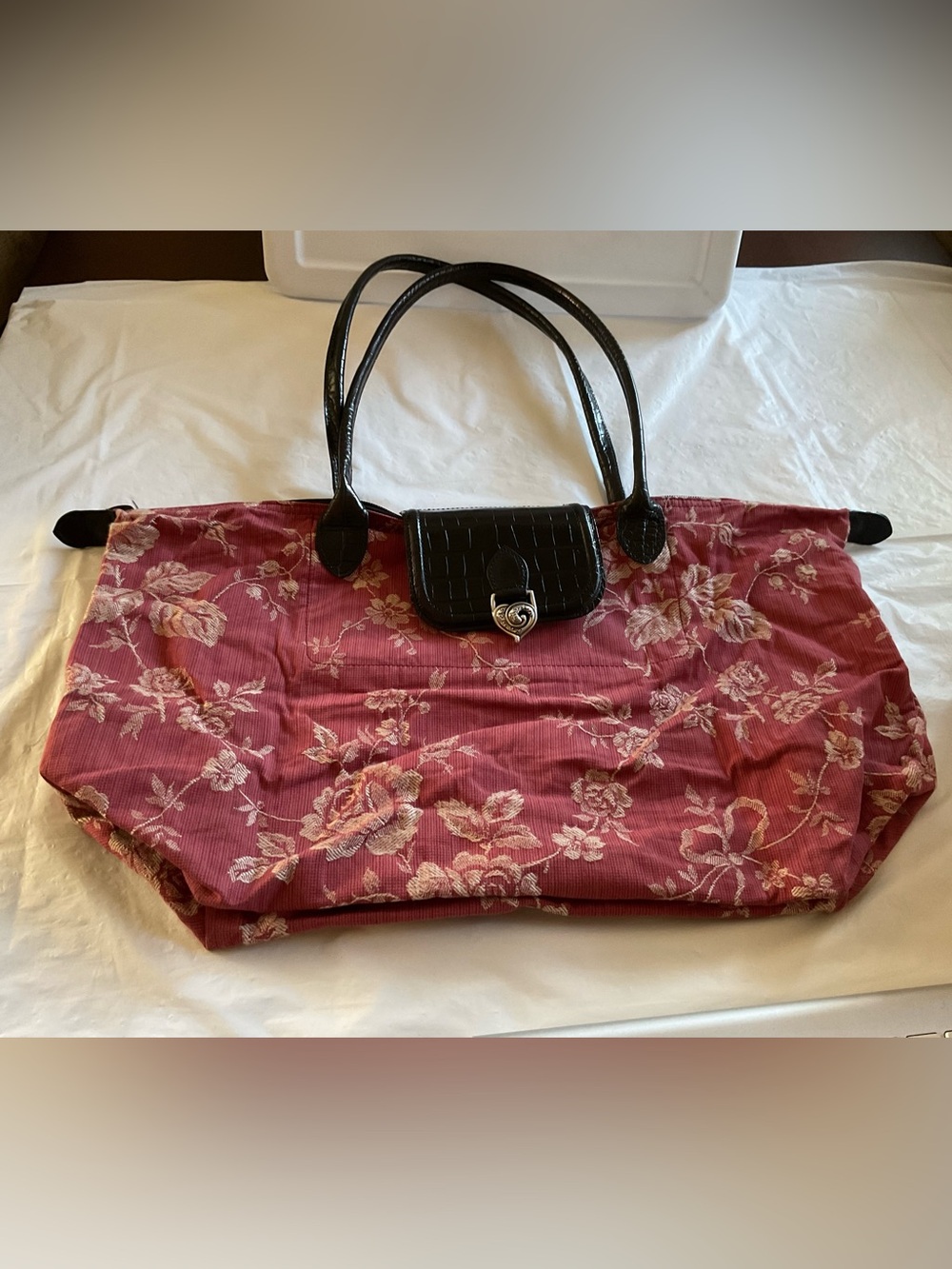 Brighton Shoulder Tote Bag with Leather Flap Straps